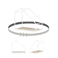 Sweedi Lit maison Bambin Blanc