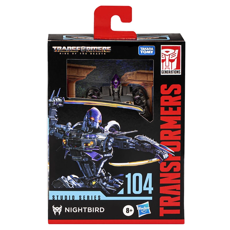 Transformers Generations Studio Series 104, figurine Nightbird classe Deluxe de 11 cm, Transformers: Rise of the Beasts
