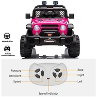 Voltz Toys Jeep with Remote, Rose Red