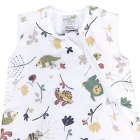 Perlimpinpin-Sac de nuit en mousseline 1.5 TOG-Jungle vert- 0-6m