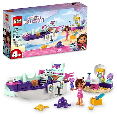 LEGO Le bateau et le spa de Gabby et Marine 10786 Ensemble de jeu de construction (88 pièces)