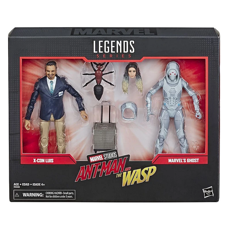 Marvel Legends Series Ant-Man et la Guêpe - Duo de figurines X-Con Luis et Marvel's Ghost.