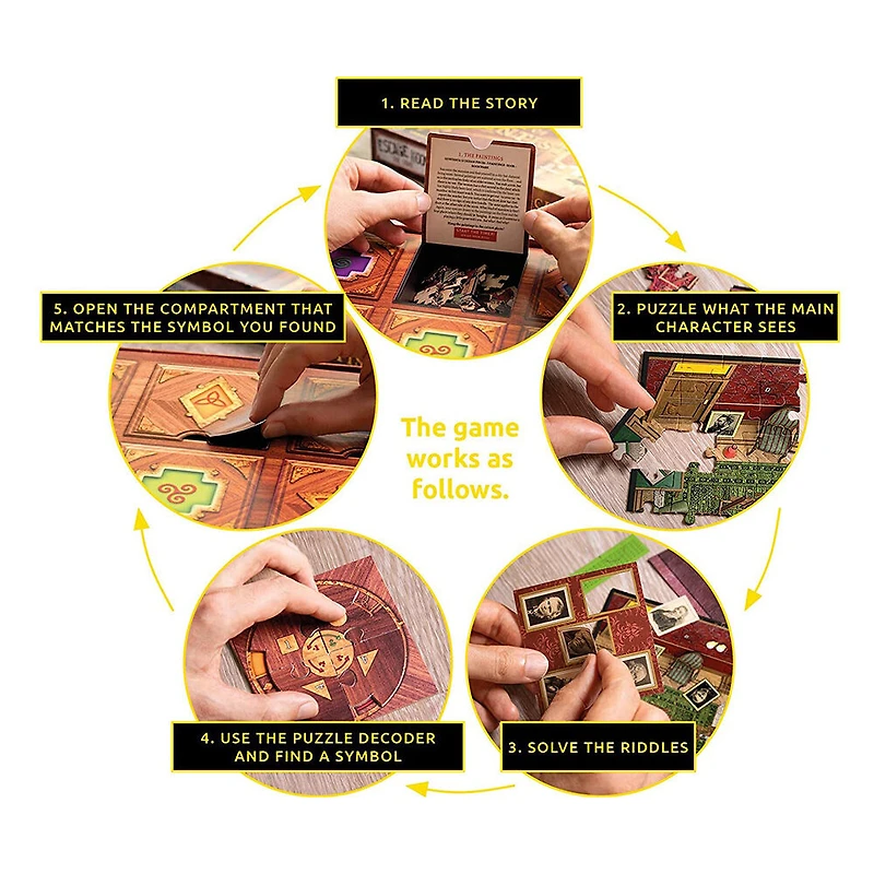 Escape Room The Game, Puzzle Adventures: Secret of The Scientist Jigsaw Puzzle and Escape Room Board Game -Édition anglaise