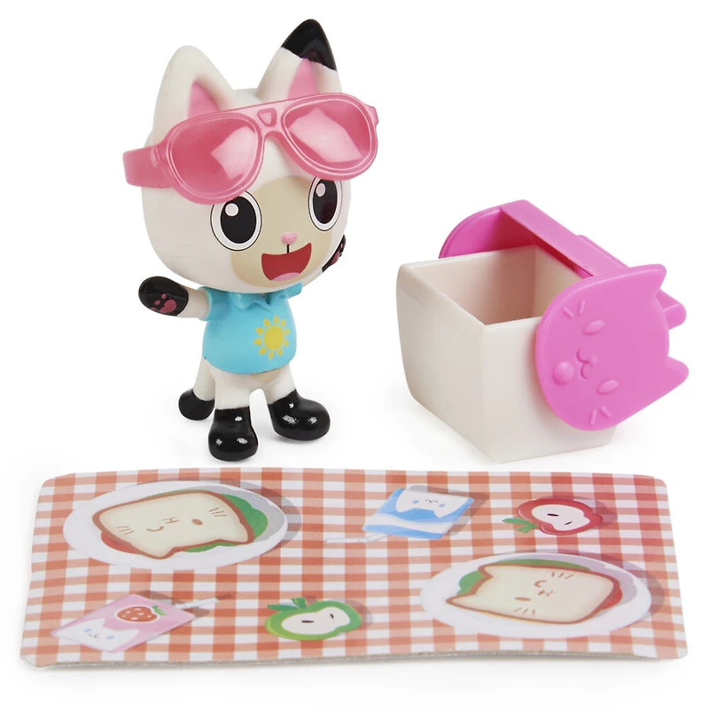 Gabby et la maison magique – Petite voiture Carlita avec figurine Pandy Paws à collectionner et 2 accessoires