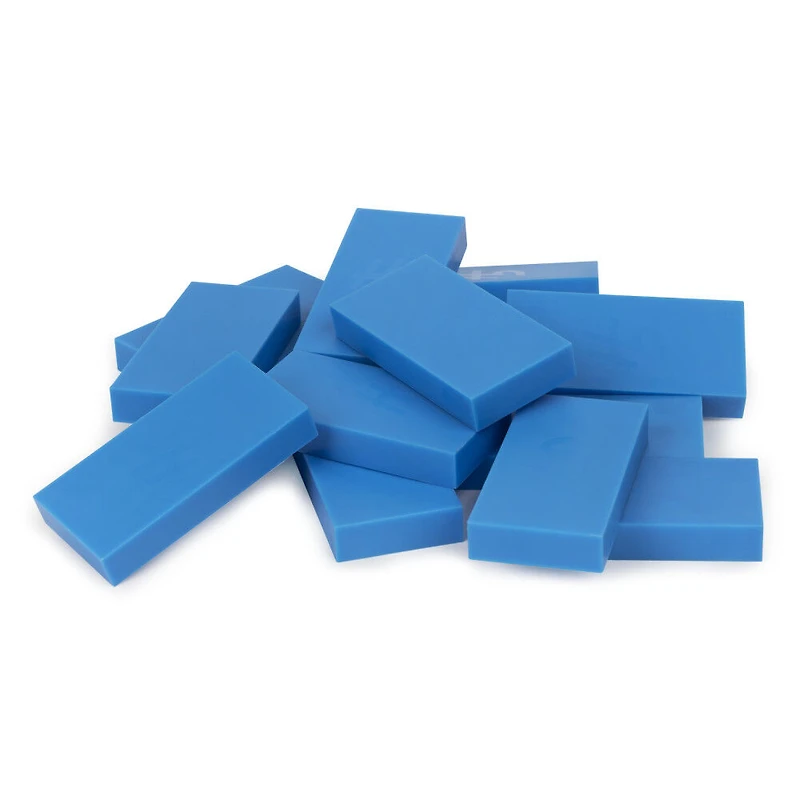 H5 Domino Creations, Coffret de 60 pièces bleu fluo/vertes par Lily Hevesh, artiste domino sur Youtube