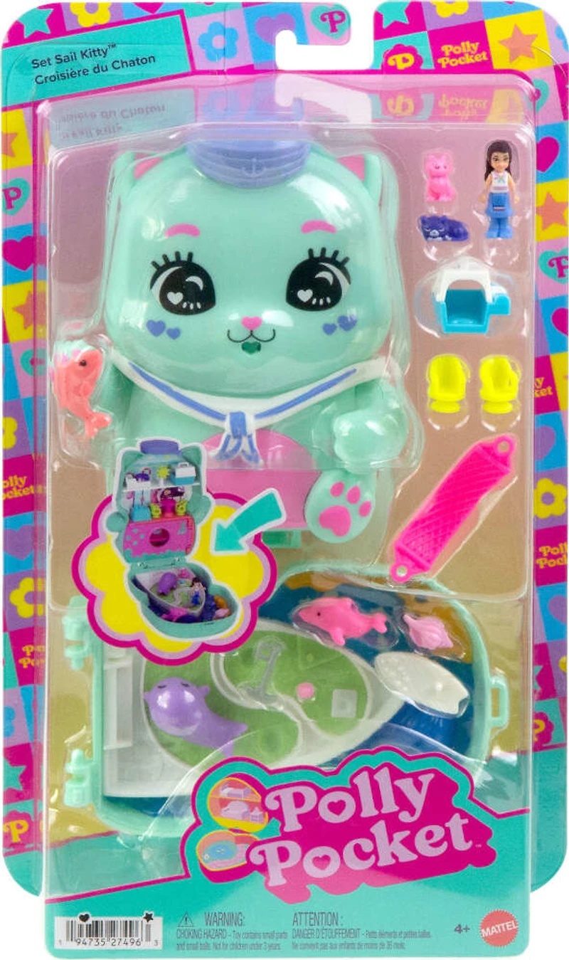 Polly Pocket Set Sail Kitty Compact