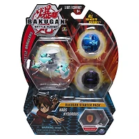 Bakugan, Starter Pack 3 personnages, Haos Hydorous, Créatures transformables à collectionner.