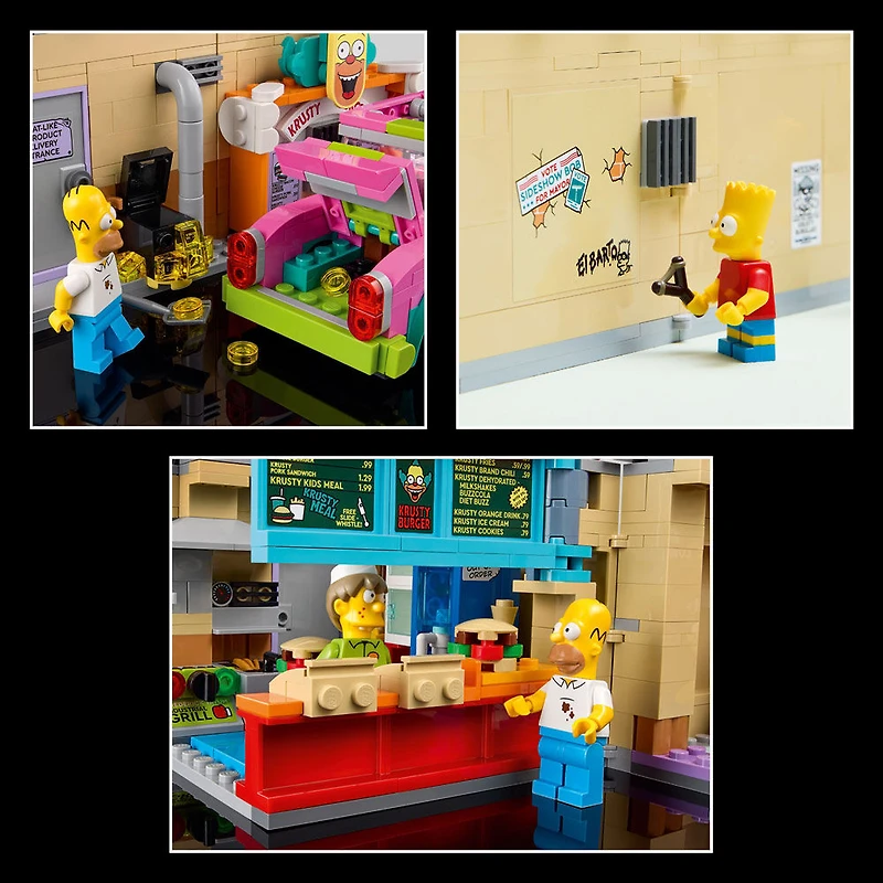 LEGO Icons The Simpsons: Krusty Burger Collectible Building Set for Adults & Fans, Ages 18+ - 10352