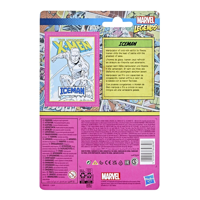 Marvel Legends, figurine de collection retro Iceman de 9,5 cm
