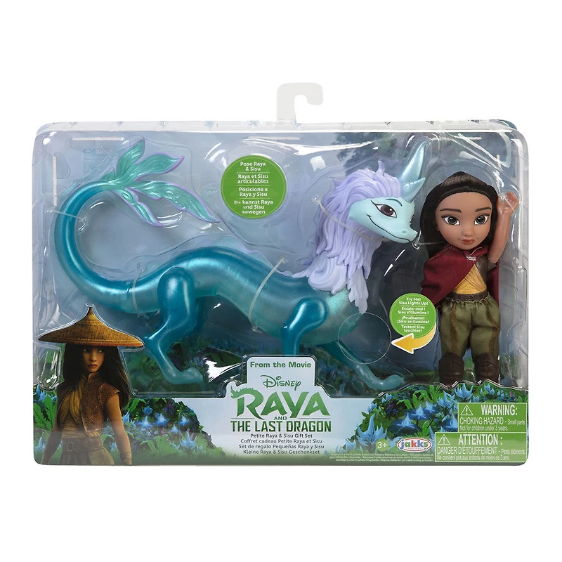Ensemble cadeau 6 pouces Petite poupée Raya et Sisu du film de Disney Raya etr le dernier dragon. - Notre exclusivité