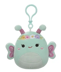 Squishmallows de 8,8 cm à pince - Pâques - Reina papillon vert écume