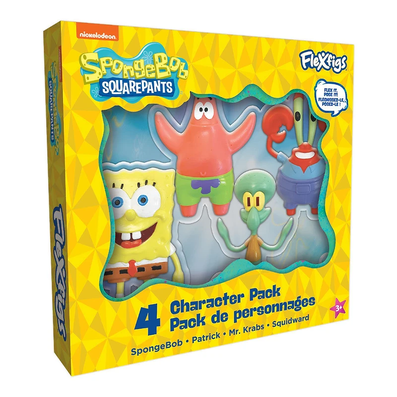 Flexfigs - Nickeloean Spongebob & Friends 4-Pack (Series 1)