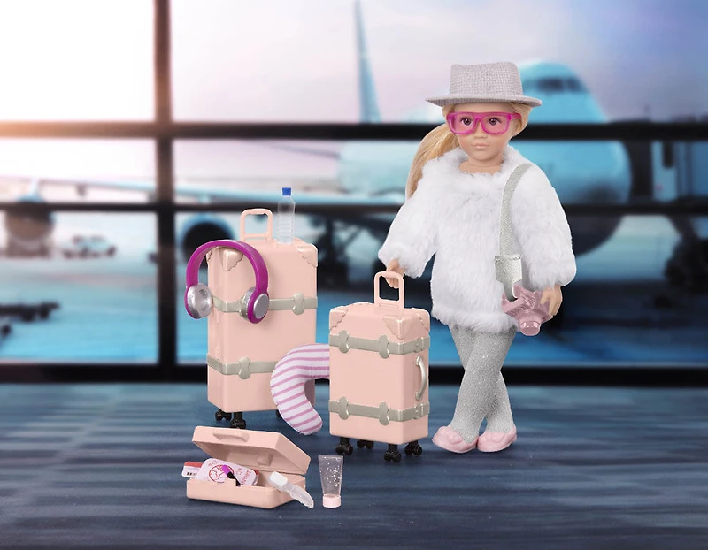 Mini-poupée de 15 cm et accessoires de voyage, Ensemble Leighton's Travel, Lori