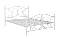 Lit en métal bombay- double, blanc DHP