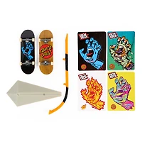 Tech Deck, Santa Cruz Skateboards Versus Series, Coffret de 2 fingerboards à collectionner et obstacle