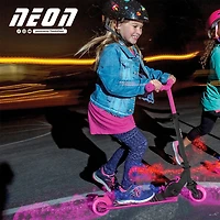 Neon Vector Kids Folding Scooter Pink