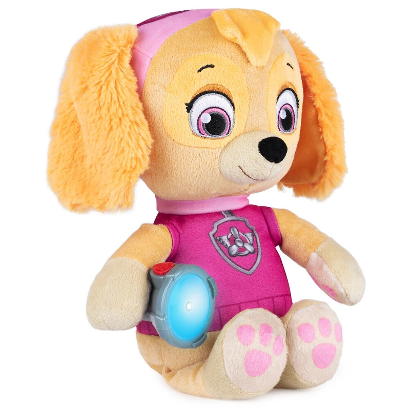 PAW Patrol, Peluche Stella à câliner avec lampe torche et effets sonores