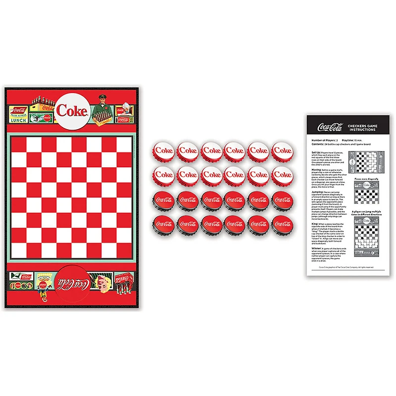 Masterpieces Puzzle Company MasterPieces Board Games - Coca-Cola Checkers - English Edition