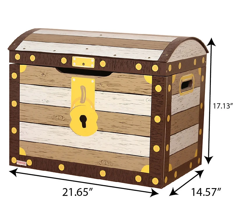 Coffre À Jouets Pirate Avec Charnières De Sécurité