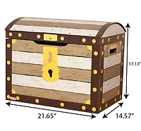 Coffre À Jouets Pirate Avec Charnières De Sécurité