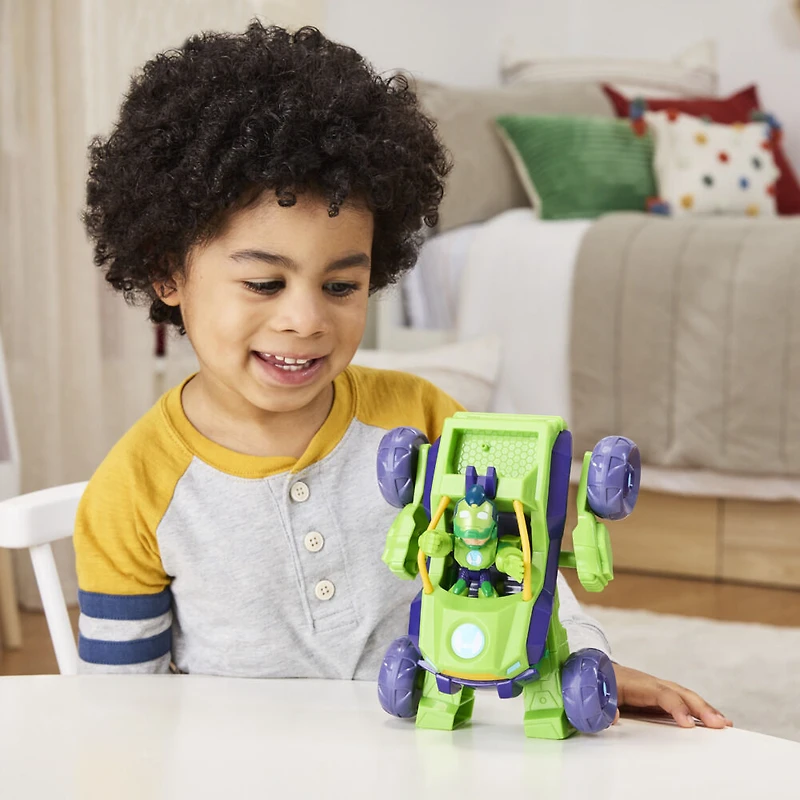 Marvel Iron Man et ses super amis Iron Hulk 2-en-1 Combinaison mécanique et véhicule, figurine articulée et véhicule jouet