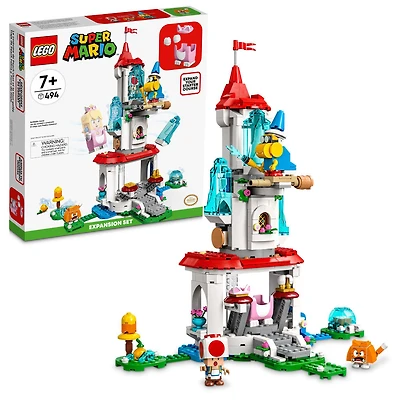 LEGO Super Mario Ensemble d'extension Le costume de Peach chat et la tour gelée 71407 (494 pièces)
