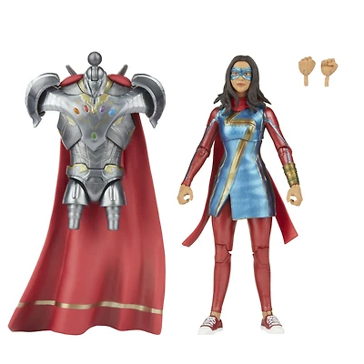 Marvel Legends Series, figurine de collection Ms. Marvel de 15 cm de la série MCU Disney+ Ms. Marvel, 3 accessoires et 1 pièce Build-a-Figure