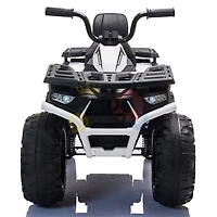 KidsVip 24V Enfants et Tout-Petits Titan Quad/ATV Voiture Eléctrique avec Commande à Distance - Blanc - Édition anglaise