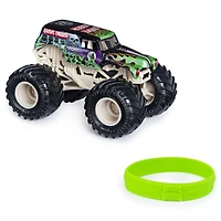 Monster Jam, Monster truck Grave Digger, véhicule en métal moulé, série Bone Yard Trucks, échelle 1:64