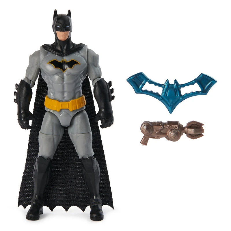 DC Comics, Figurine articulée Rebirth Batman avec 2 accessoires mystère, 10 cm