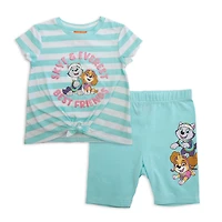 Paw Patrol 2 Piece Short & Tee Set - Blue