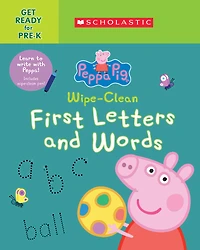 Scholastic - Peppa Pig: Wipe Clean First Letters and Words - Édition anglaise