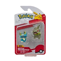 Ensemble de 2 figurines de combat Pokémon - Coupenotte et Grenousse (Axew & Froidie)