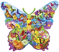 "Contours" - "Butterfly Surprise" - Puzzle En Forme De 1000 Pièces