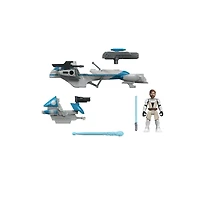 Star Wars Mission Fleet Expedition Class, Obi-Wan Kenobi Jedi Speeder Chase, figurine de 6 cm avec véhicule