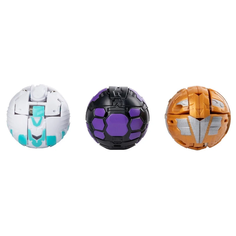 Bakugan Starter Pack 3-Pack, Darkus Turtonium, Collectible Action Figures