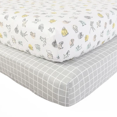 Disney plusieurs caractères, Les débuts de la nature, paquet de 2 draps de lit en flanelle