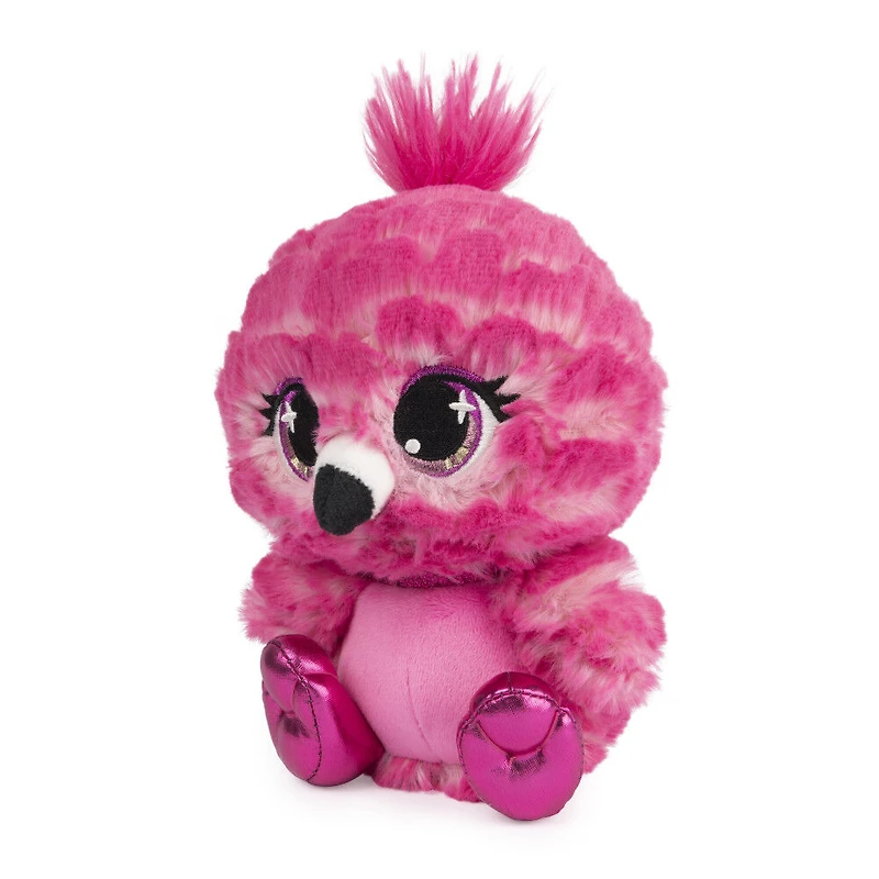P.Lushes Designer Fashion Pets, Flo West, flamant rose en peluche, rose vif, 15,2 cm