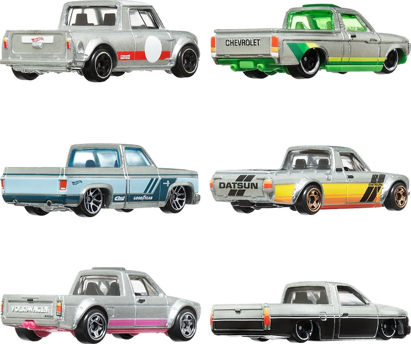 Hot Wheels Métal moulé 1:64 Coffret de 6véhicules ZAMAC [Walmart]