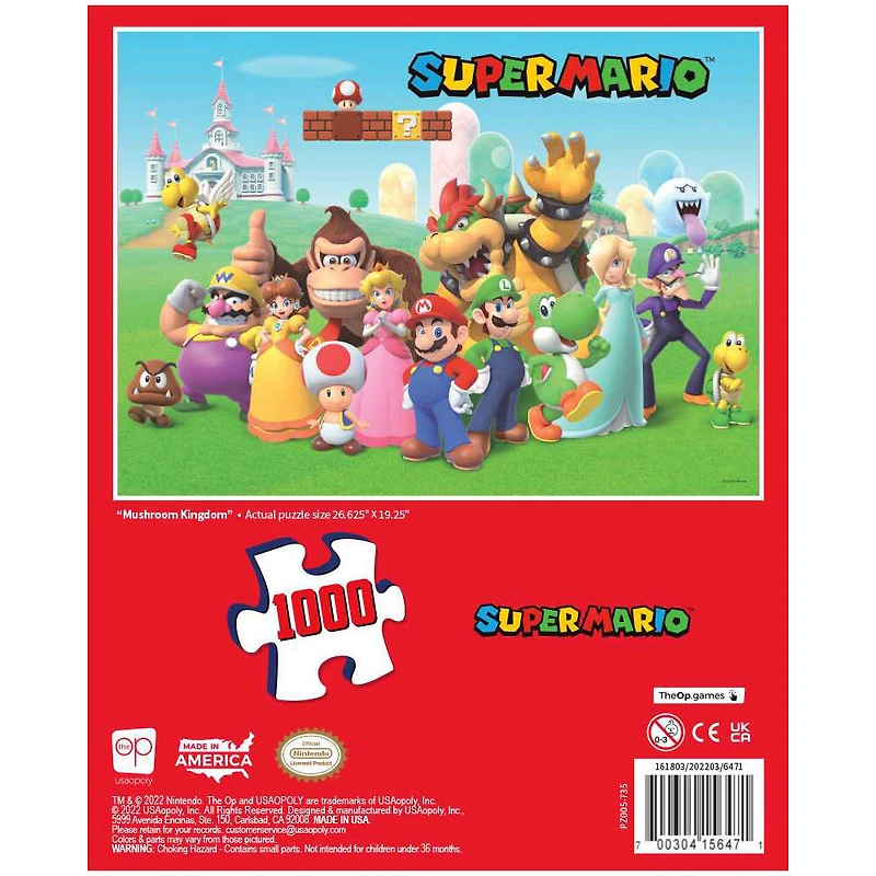 USAopoly Super Mario "Mushroom Kingdom" 1000 Piece Puzzle - English Edition