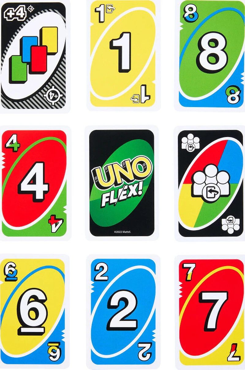 UNO Flex Card Game, Fun Games for Family and Game Nights