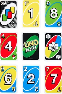 UNO Flex Card Game, Fun Games for Family and Game Nights