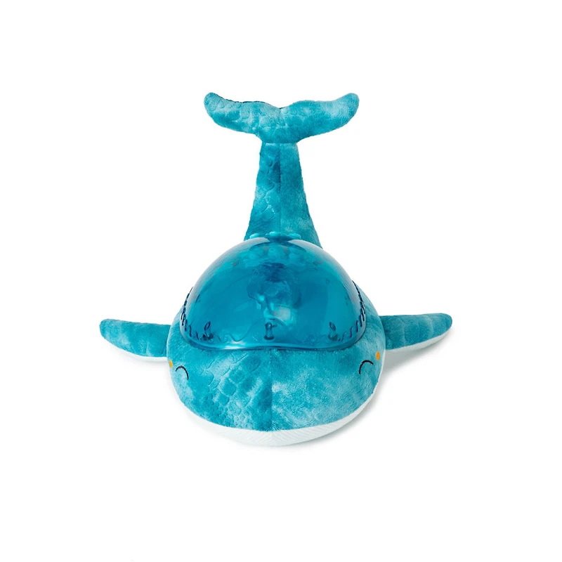Tranquil Whale de Cloud b Ensemble Veilleuse Baleine Bleu à Effet Sous-Marin et Musique avec hochet en peluche