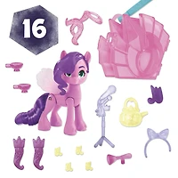 My Little Pony : Marquons les esprits, Princesse Ruby Pétales Magie des marques de beauté, poney de 7,5 cm