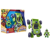 Marvel Iron Man and his Awesome Friends Iron Hulk 2-In-1 Mech Suit & Vehicle, Action Figure & Toy Vehicle
