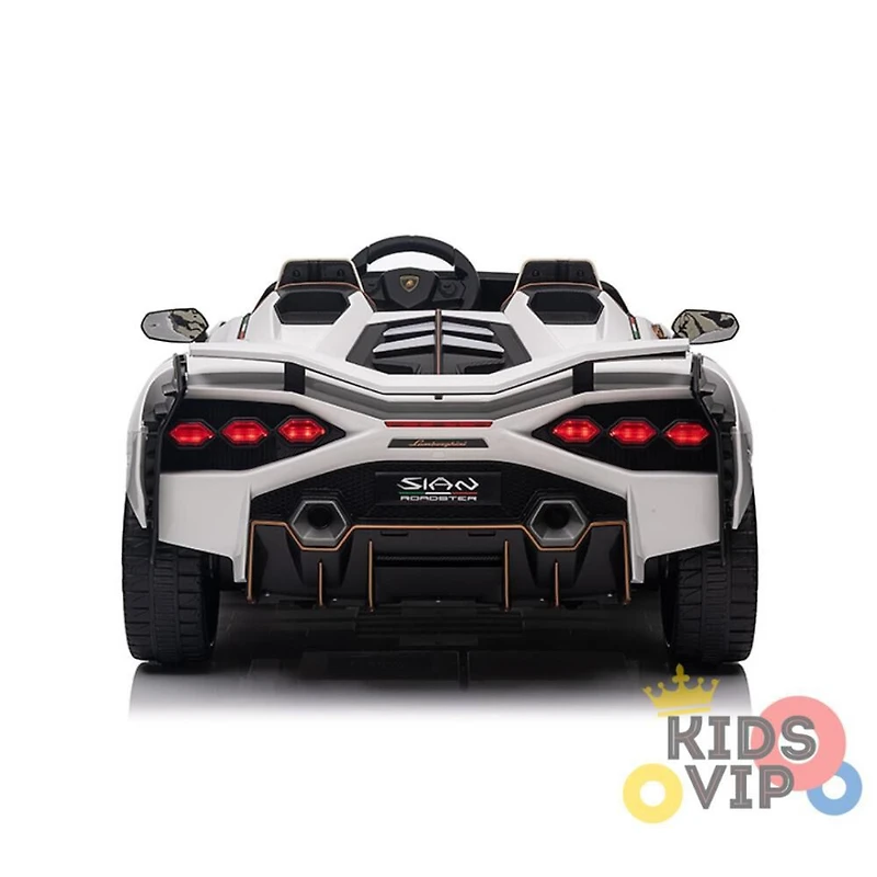 KIDSVIP Voiture porteur 2 places Lamborghini Sian 4X4 24 V sous licence pour enfants avec RC