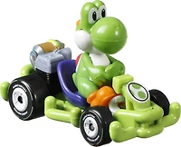 Hot Wheels - MarioKart- Yoshi avec Kart de cadre de tuyau