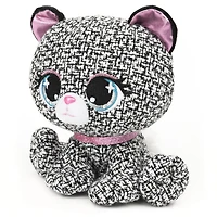 GUND P.Lushes Designer Fashion Pets, Khloe O'Bearci, ourse en peluche de luxe douce et élégante, noir et blanc, 15,2 cm