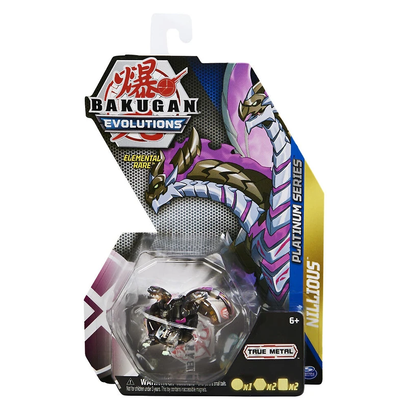 Bakugan Evolutions, Sluggler, Bakugan True Metal Platinum Series, 2 BakuCores et carte Personnage