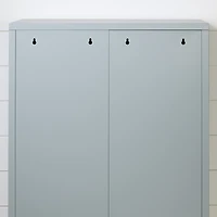 Crea Meuble de rangement avec 2 portes en métal Bleu